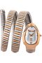 Just Caballi Women's Signature Snake Stainless Steel Analog Watch, 30 mm, Multicolor, Ladies' Fashion Wristwatch, JC1L209M0075
