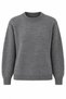 Gray Square Embroidery Detail Crew Neck Sweater - 2Y231230