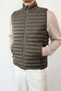 Men's Stand Collar Zippered Collared Vest Khaki - 27K 2269 - 2