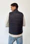 Men's Stand Collar Zippered Collar Vest Navy Blue - 27K 2269 - 5
