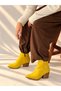 Dalida Yellow Suede 6 cm Heel Dallas Short Boots - 5