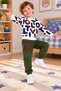 Boys' Colorful Letter Printed Sweatshirt and Jogger Pants 2-Piece Tracksuit Set - 3