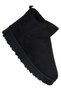 Women 1621 Black Women's Flat Boots with Fur Inside