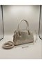 Sparkling Network Patterned Double Handle Portfolio Hand and Shoulder Bag - 3