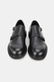 Men's Black Genuine Natural Leather 39-45 Size Eva Sole Double Buckle Loafer Shoes - 5
