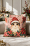 New Year Themed Throw Pillow Cover 43X43 cm Digital Printed Decorative New Year Pillow Cover Gift