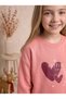 Girls & Baby Winter Seasonal 100% Cotton 2 Yarn Happiness Printed Straight Leg Long Sleeve Pajama & Sweatpants Set Salmon - 3