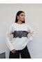 Soft sweater with lace detail - 4