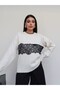Soft sweater with lace detail