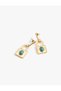 Lock Earrings with Stones