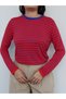 Crew Neck Striped Oversize Sweater - 3