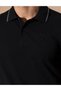 Black Slim Fit 100% Cotton Polo Collar Basic T-Shirt 50252448-Vr046 - 7
