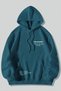 Unisex 3 Thread Organic Cotton Oversize the Happiest Hooded Hoodie Sweatshirt with Fleece Inside