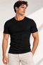 Pack of 6 100% Cotton Men's Undershirts Black Color Zero Neckline in Special Box - 2