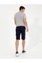 Navy Blue Standard Fit 2 Thread Knitted Shorts 50251040-Vr106 - 4