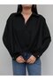 Shirt collar pleated blouse - 3
