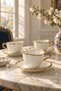 Ornella 6-Person Porcelain Coffee Cup Set - 90 ml