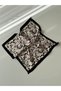 Black and White Leopard Patterned Bandana Scarf Black and White Leopard - 4