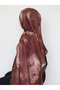 Misty Rose Pattern Muslin Shawl - Brown