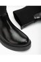 Vegan Leather Ankle Boots with Elastic Rubber Sole - 4