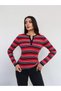 Button Detail Colorful Knitwear Sweater