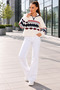 Women's Plush Textured Ethnic Patterned Half-Zip Sweatshirt Cty-Şml-265209 - 4