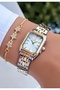 Small Square Women's Wristwatch -Waterproof- with Bracelet Gift - 2