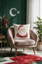 New Year Themed Throw Pillow Cover 43X43 cm Digital Printed Decorative New Year Pillow Cover Gift