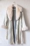 Italian Ecru Fur Collar Long Sleeve Snap Pocket Thick Belted Casual Wool Oversize Knitwear Coat 110 67 - 4