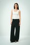 Noir Linen Palazzo Trousers - 4