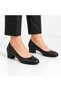 Women's Genuine Leather Round-Toe Short Thick-Heeled Classic Shoes - 5