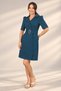 Women's Polo Yalka Cross Buttoned Short Sleeve Crepe Dress