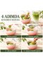 6 Piece Matcha Preparation Set 530 ml Ceramic Bowl Bamboo Whisk Stand and Strainer Pink White - 4