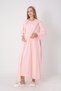 Women's Patterned Dressing Gown with Buttons on the Front and Lace, Maternity & Postpartum Nightgown Set - 5