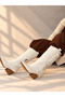Rodeo White Leather 6 cm Heel Women's Boots with Tassel Detail - 3