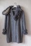 Italian Gray Jacket Collar Long Sleeve Snap Fastener Detachable Fur Collar Wool Oversize Knitwear Coat 90 66 - 3