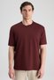 Ds Damat Regular Fit Fitted Embroidered 100% Cotton Single Jersey T-Shirt