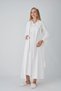 Women's French Lace Buttoned Maternity & Postpartum Nightgown and Dressing Gown Set – Breastfeeding Compatible 2-Piece Maternity Set - 2