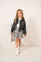 Baby Girl & Child Leather Jacket College Skirt Set - 3