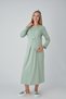Women's French Lace Buttoned Maternity & Postpartum Nightgown and Dressing Gown Set – Breastfeeding Compatible 2-Piece Maternity Set - 6