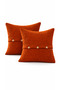 4 Layer Muslin Buttoned Decorative 2-Piece Throw Pillow Cover Set (45X45 cm) – Bohemian Texture Sofa & Bed Pillow Cover Set |   6 Colors - 2