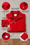 Sümer Işık Unisex Stand Collar Half Zipper Lined Cotton Winter Sweatshirt 100% Cotton - 4