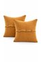 4 Layer Muslin Buttoned Decorative 2-Piece Throw Pillow Cover Set (45X45 cm) – Bohemian Texture Sofa & Bed Pillow Cover Set |   6 Colors - 2