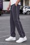 Men's Baggy Winter Sweatpants with Cuff on the Leg and Side Piping, 3 Thread Count - 7
