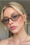 Ovelle Nude Glass Uv400 Protection Women's Sunglasses Oval Frame 52 Ekartman - 2