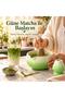 6 Piece Matcha Preparation Set 530 ml Ceramic Bowl Bamboo Whisk Stand and Strainer Green White - 6