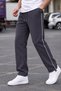 Men's Baggy Winter Sweatpants with Cuff on the Leg and Side Piping, 3 Thread Count - 3