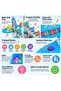 2 in 1 Penguin Musical Piano Keyboard Toy with Slide Track, Escalator, 5 Sound Modes, Colourful Lights, Interactive Electronic Organ, Educational Music Learning Toy for Kids Ages 3+ - 2