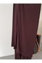 Women's Sandy Fabric Cardigan Crop Blouse Wide Leg Pants Three-Piece Set - 4