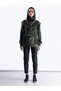 Hooded Velvet Sweatshirt with Front Panel Detail